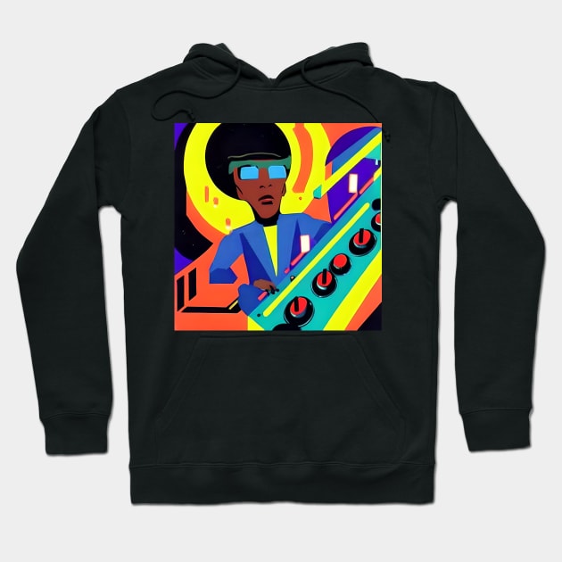 Image Inspired by Herbie Hancock Playing a Keyboard in Outta Space. Hoodie by Musical Art By Andrew